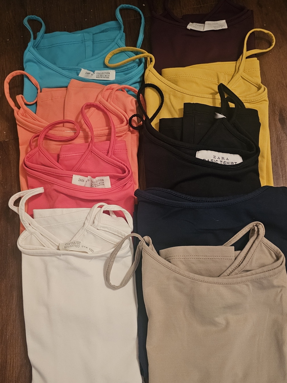 9 Zara Mixed Tank Top Lot Size 26 Essentials Collection 7New 2 Used 1 Time